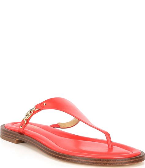 michael kors terri flat sandal vanilla acorn|Daniella Leather Sandal .